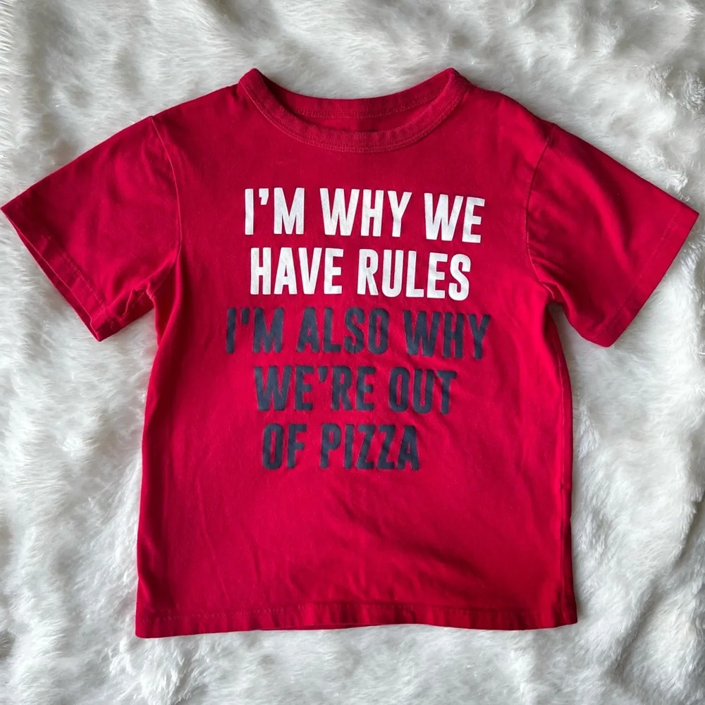 The Children’s Place I’m Why We Have Rules Short Sleeve Graphic T-Shirt Boys XS